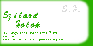 szilard holop business card